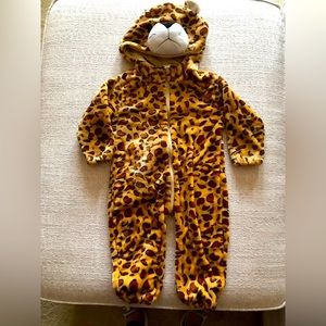 Toddlers Hooded Leopard Costume Pajamas Cover Up Lounge Suit Cozy
